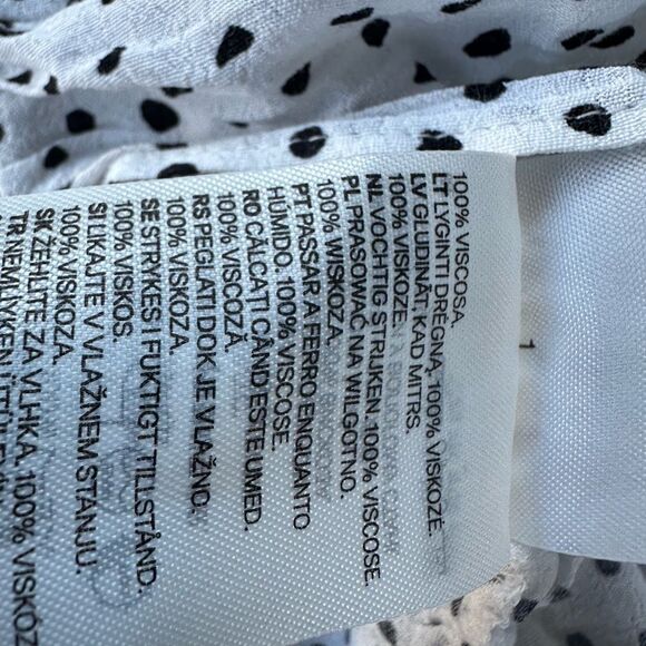 5 for $45 H&M Top Blouse Shirt Size S Polka Dot - Picture 8 of 8